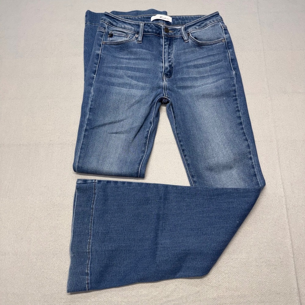 KanCan Flare Leg Jeans Womens 11/29 Blue Denim High Rise Stretch Medium Wash